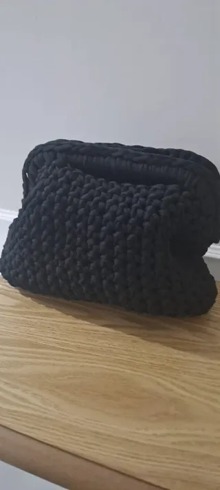 Pochette Nera Tessuto