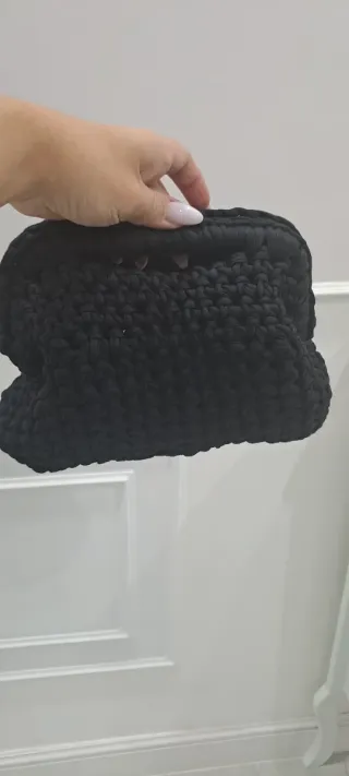 Pochette Nera Tessuto