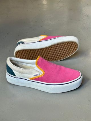 Zapatillas Vans Slip On Platform Ante y Pana Talla