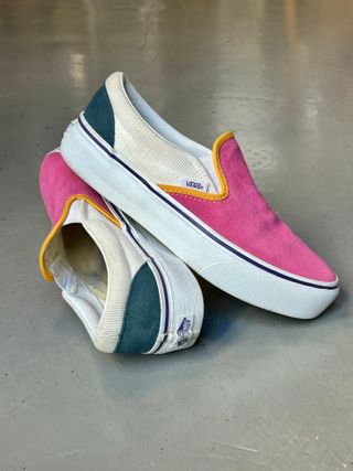 Zapatillas Vans Slip On Platform Ante y Pana Talla