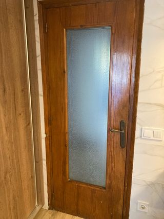 Puertas de madera con cristal