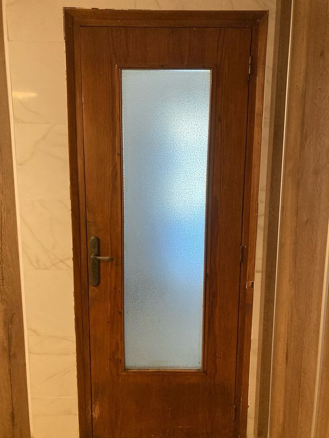 Puertas de madera con cristal