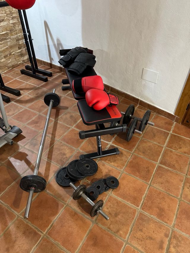 Saco de boxeo rojo para adolescentes