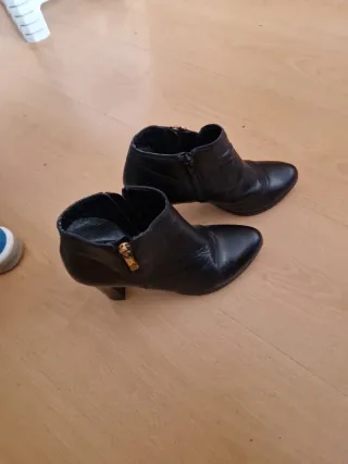 Botines negros tacón mujer