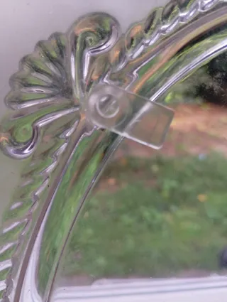 Antica cornice in vetro trasparente