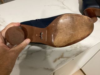 Botín Adolfo Domínguez Piel Azul Marino