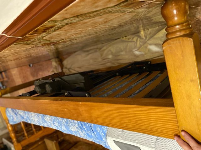 Cama articulada madera y metal