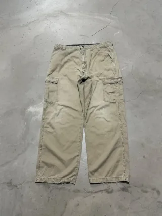 American vintage cargo pantaloni beige uomo 36x32