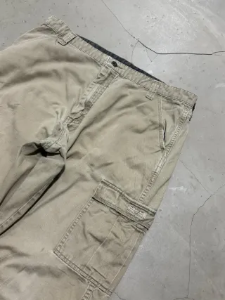 American vintage cargo pantaloni beige uomo 36x32