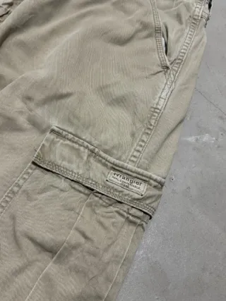 American vintage cargo pantaloni beige uomo 36x32