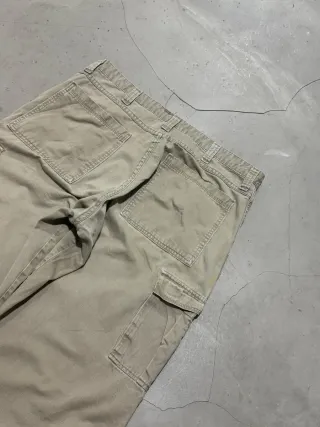 American vintage cargo pantaloni beige uomo 36x32