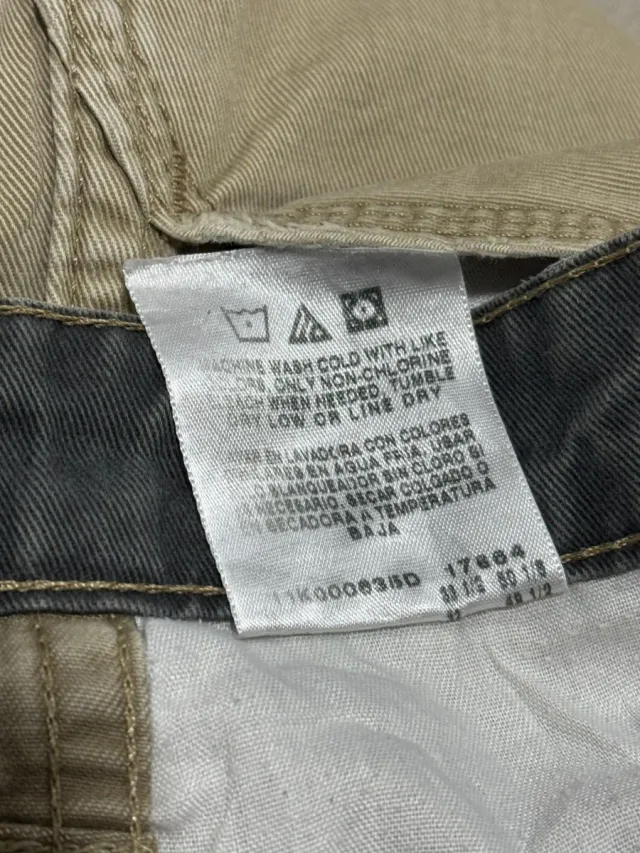 American vintage cargo pantaloni beige uomo 36x32