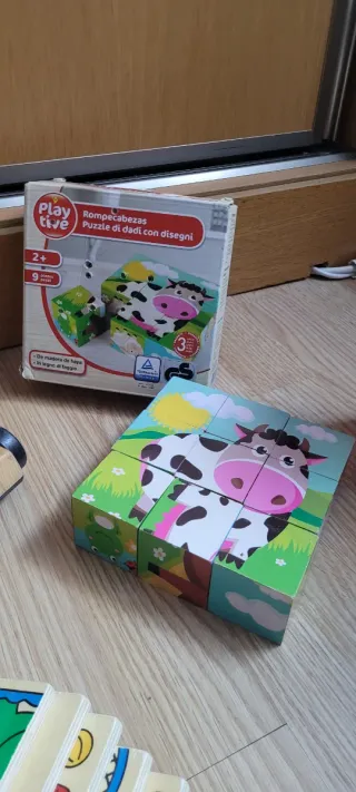 Lote Juguetes Madera: Camiones, Puzzles, Bloques