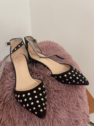 Ballerine nere punta borchie