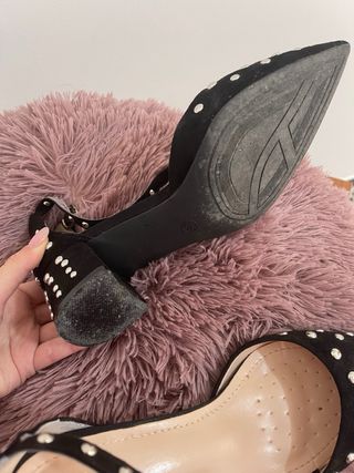 Ballerine nere punta borchie