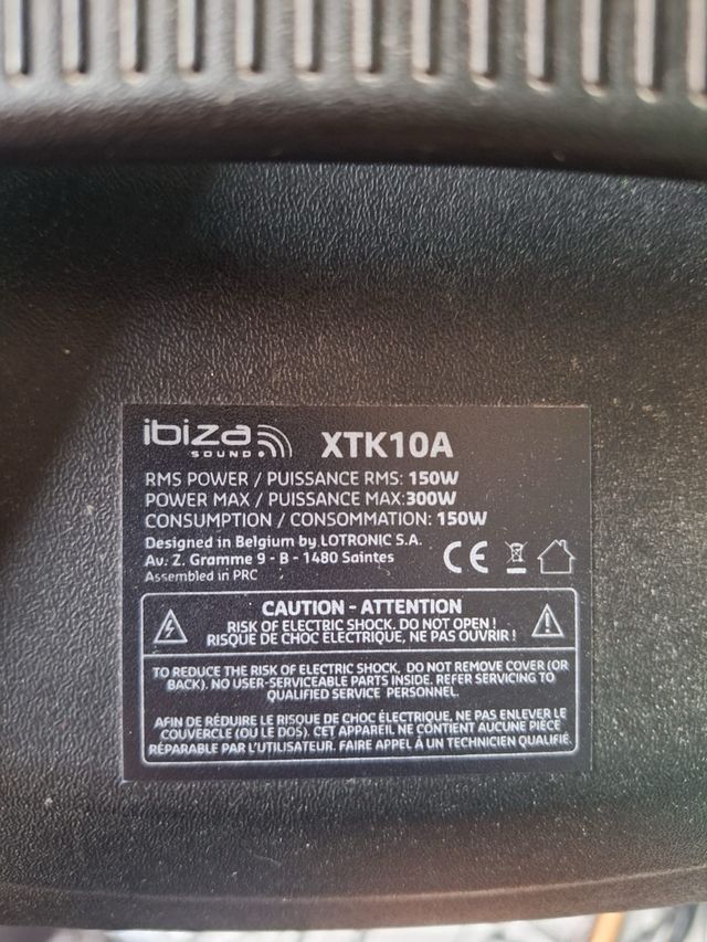 Altavoz Ibiza Sound 300W Negro