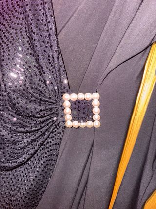 Vestido fiesta negro lentejuelas