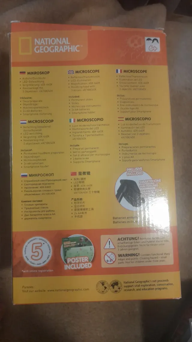 Microscopio Bresser National Geographic 40-640x