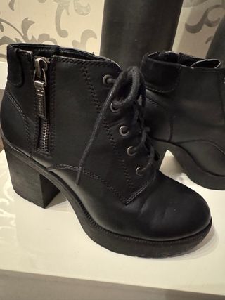 Botín plataforma tacón negro