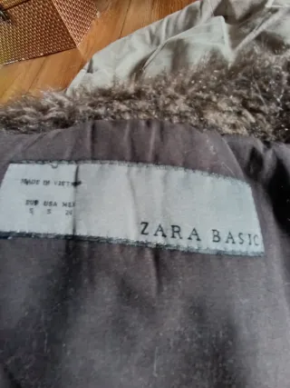 Chaqueta abrigo beige con capucha T/ S