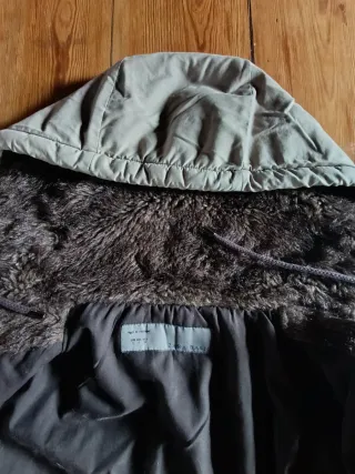 Chaqueta abrigo beige con capucha T/ S