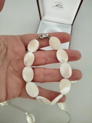 Juego de Joyería Plata y Nácar.