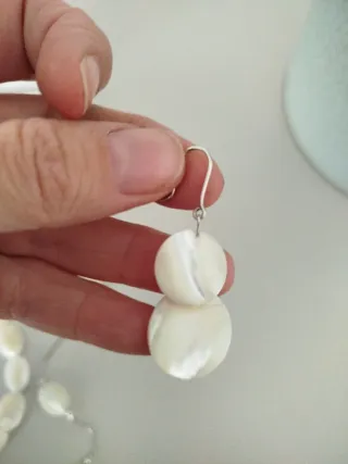 Juego de Joyería Plata y Nácar.