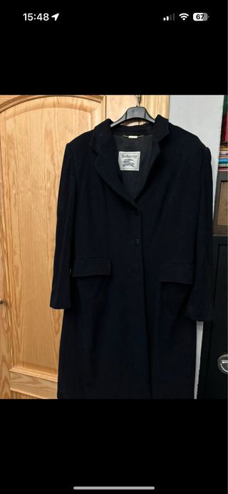 Abrigo Largo Burberry Negro