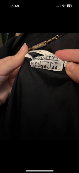 Abrigo Largo Burberry Negro