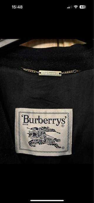 Abrigo Largo Burberry Negro