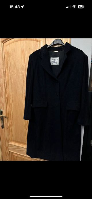 Abrigo Largo Burberry Negro