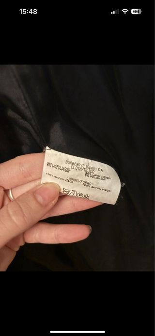 Abrigo Largo Burberry Negro