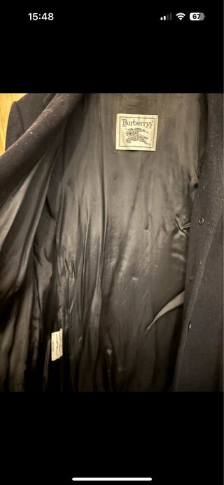 Abrigo Largo Burberry Negro