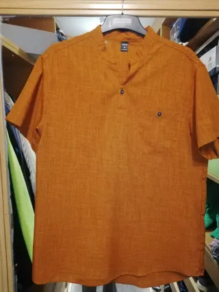 Camisas manga corta cuello italiano (2 uds)