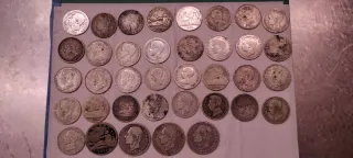 Lote monedas plata
