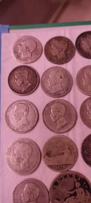 Lote monedas plata