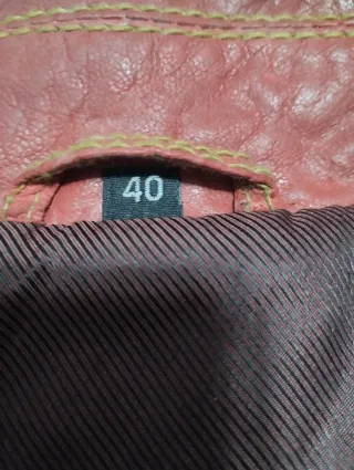 Chaqueta de piel naranja  talla L