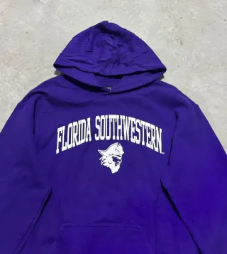 Felpa cappuccio vintage college USA uomo tg M