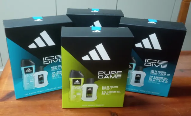 Lote 4 estuches Adidas: 2 Pure Game y 2 Ice Dive