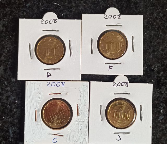 MONEDAS 2O CTS ALEMANIA 2008