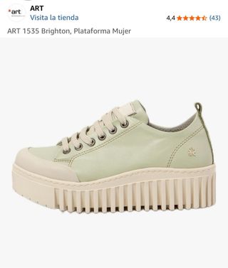 Zapatillas ART Brighton Plataforma Mujer