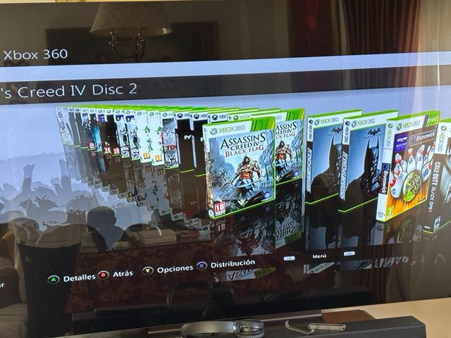 Xbox 360 Negra con Kinect y Juegos.