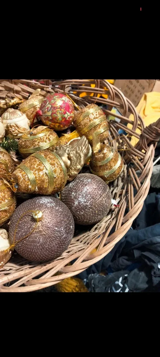 Palline Natale Dorate Frutta Mela