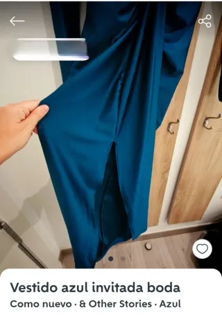 Vestido largo fiesta verde azulado