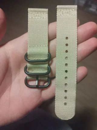 Correa Reloj 22mm Nylon Beige