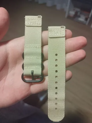 Correa Reloj 22mm Nylon Beige