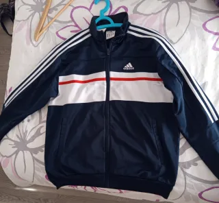 Chaqueta Deportiva Adidas Azul Roja Blanca