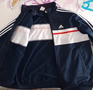 Chaqueta Deportiva Adidas Azul Roja Blanca