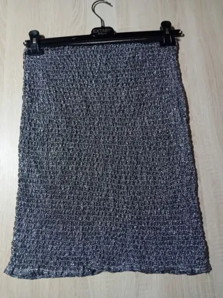 Gonna glitterata taglia unica