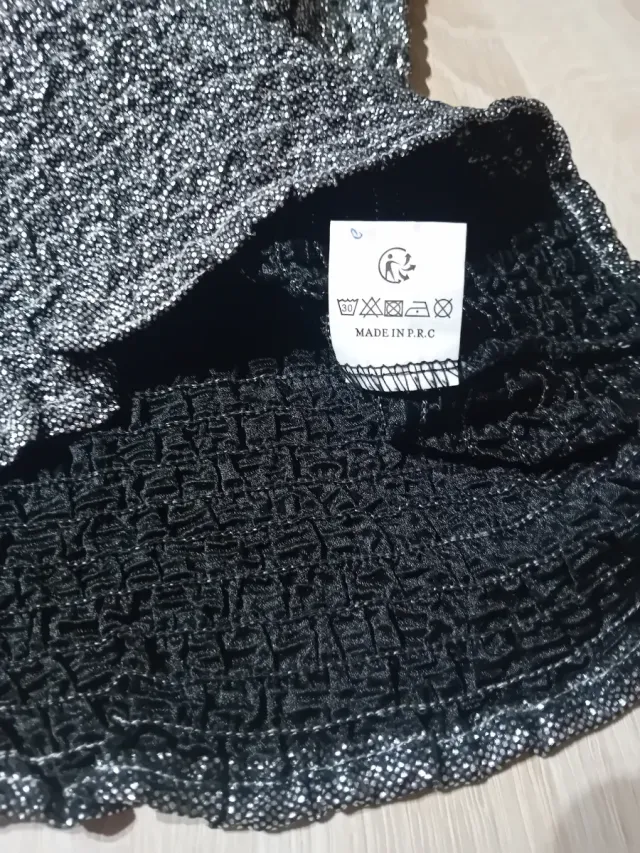 Gonna glitterata taglia unica